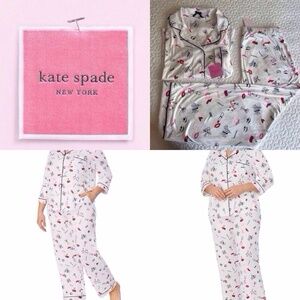 NWT Plus 1X Kate Spade Printed Pajama Set